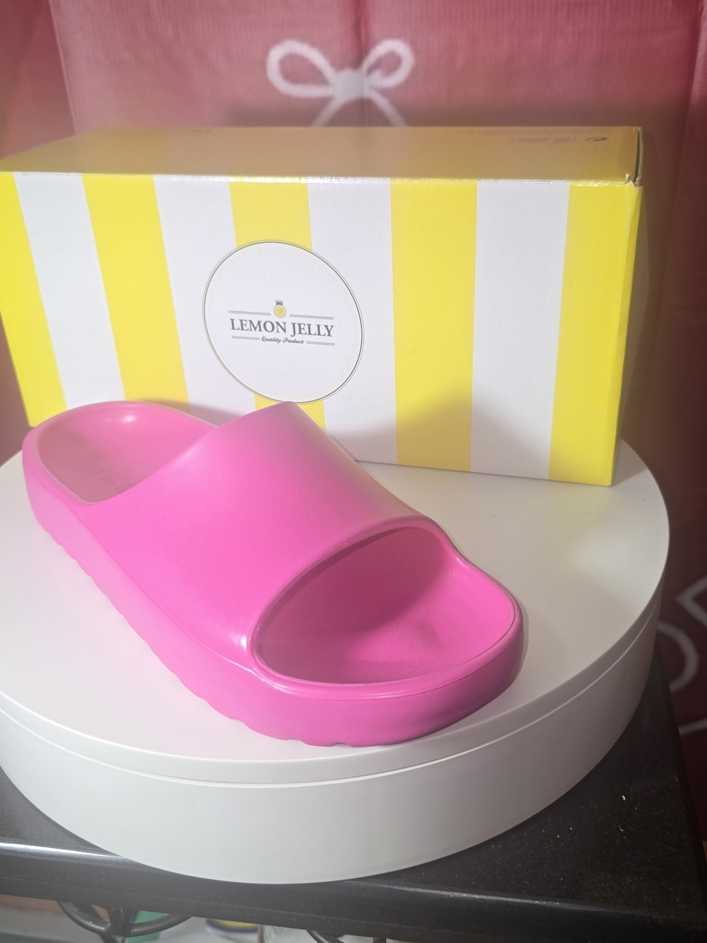 Lemon Jelly Fuchsia Slide Sandal